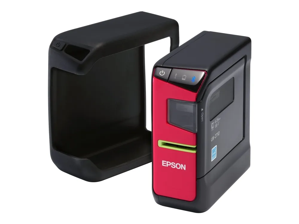 Epson LabelWorks LW-Z710 - Etikettemaskine - S/H - termo transfer - Rulle (2,4 cm) - 180 dpi - op til 15 mm/sek. - USB, Bluetooth - skærer - sort, bleg grå