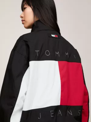 Tommy Remastered Jaqueta Dual Gender Signature Color-Blocked