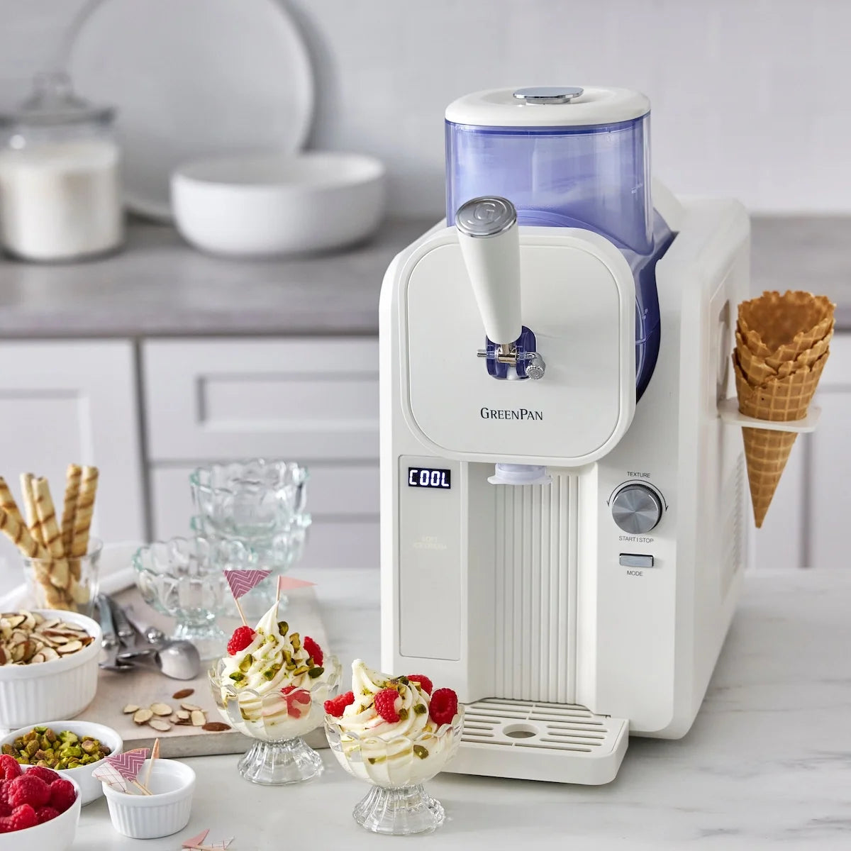 GreenPan Ice Cream Maker Cream White 1.87L