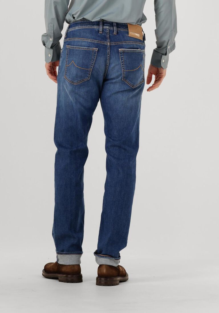 blauwe jacob cohen straight leg jeans pant 5 pkt slim fit bard ltd