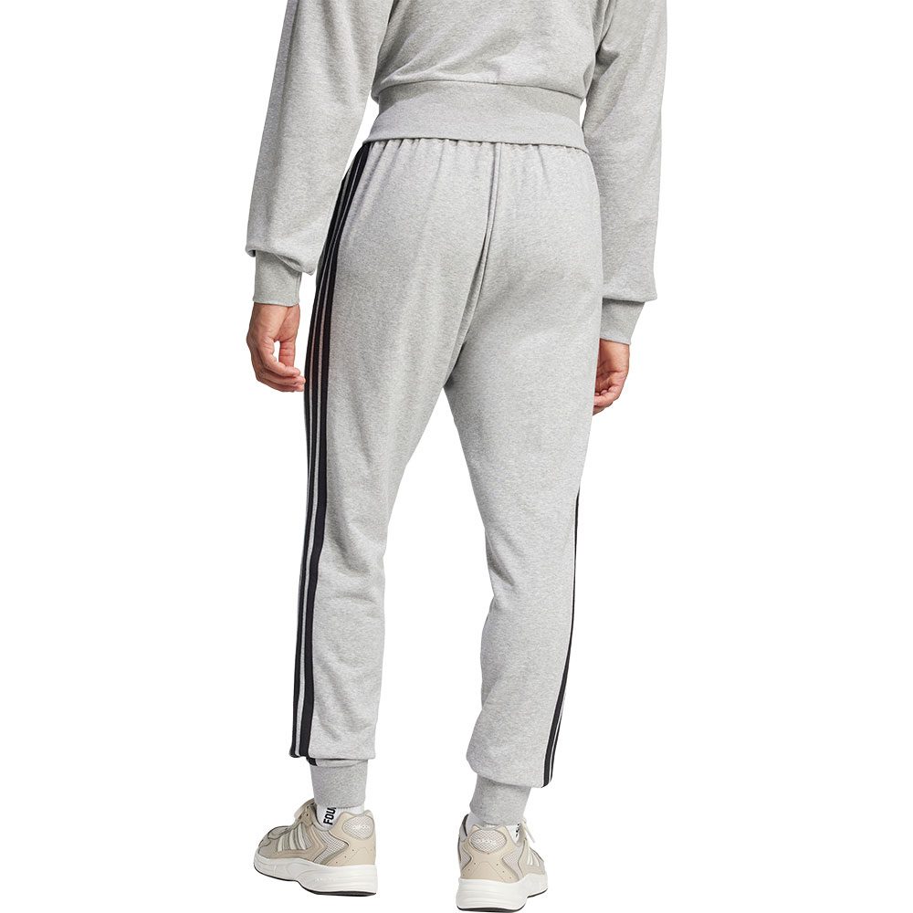 adidas Essentials 3-Streifen French Terry Hose Herren grau