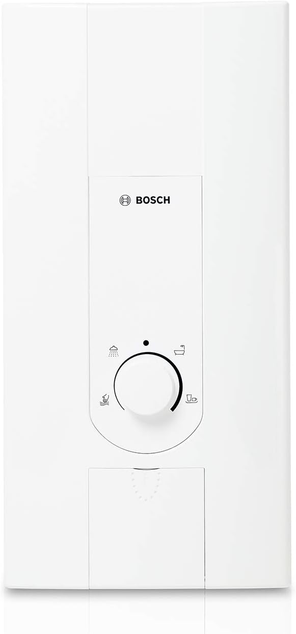 Bosch elektronischer Durchlauferhitzer Tronic 5000, 21/24 kW, Übertischgerät, druckfest mit 2-in-1 Leistungsumschaltung, LED-Anzeige