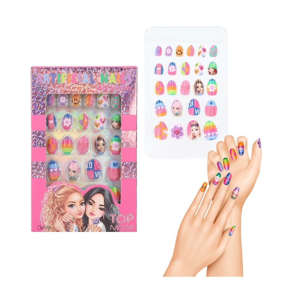 Topmodel - Kunstige Deco-Negle Pointed & Flat - Bundle