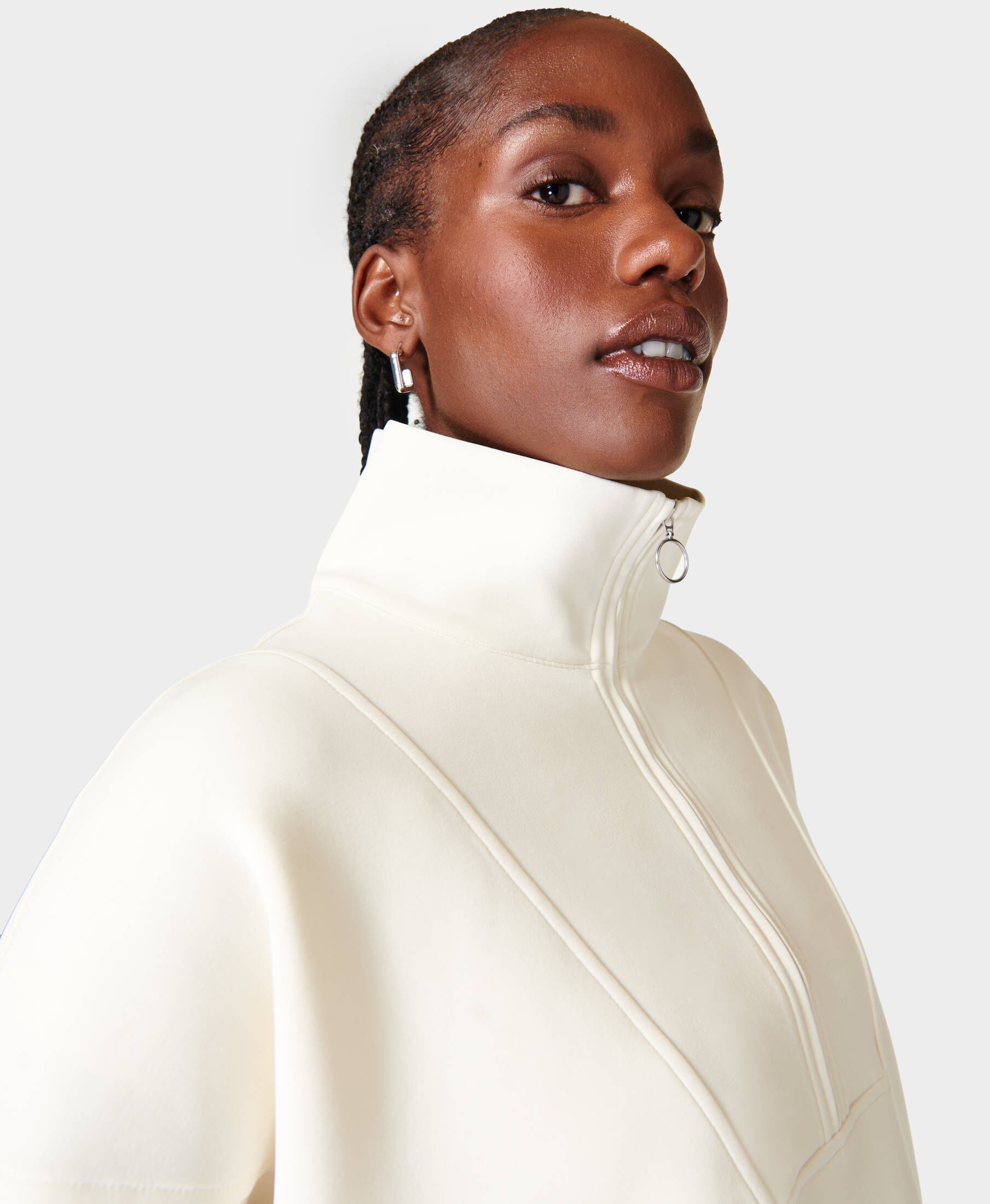 Sweaty Betty London| Damen Sweatshirt SAND WASH FUNNEL NECK HALF ZIP