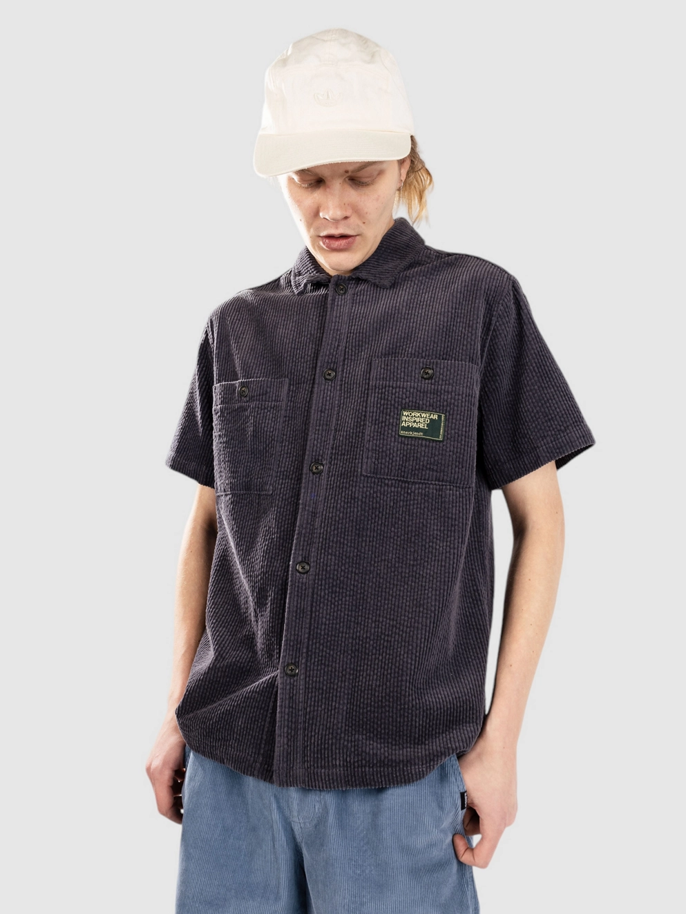 Anerkjendt Aktheo Corduroy Shirt indian teal