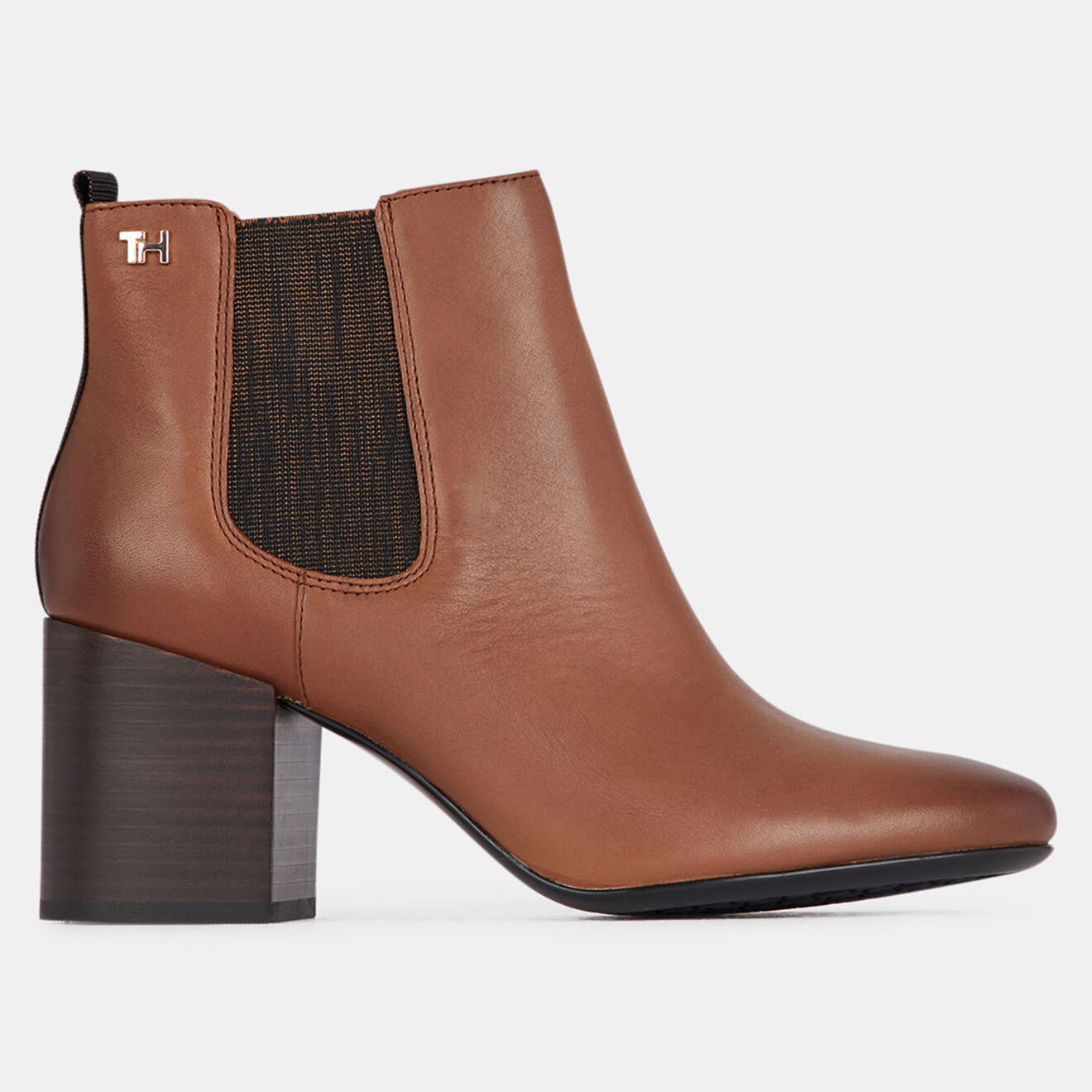 Tommy Hilfiger Bottines en Cuir Essential marron - Talon 7 cm