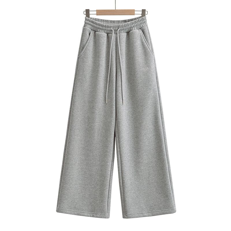 Faiar - Hoge taille effen wijde joggingbroek