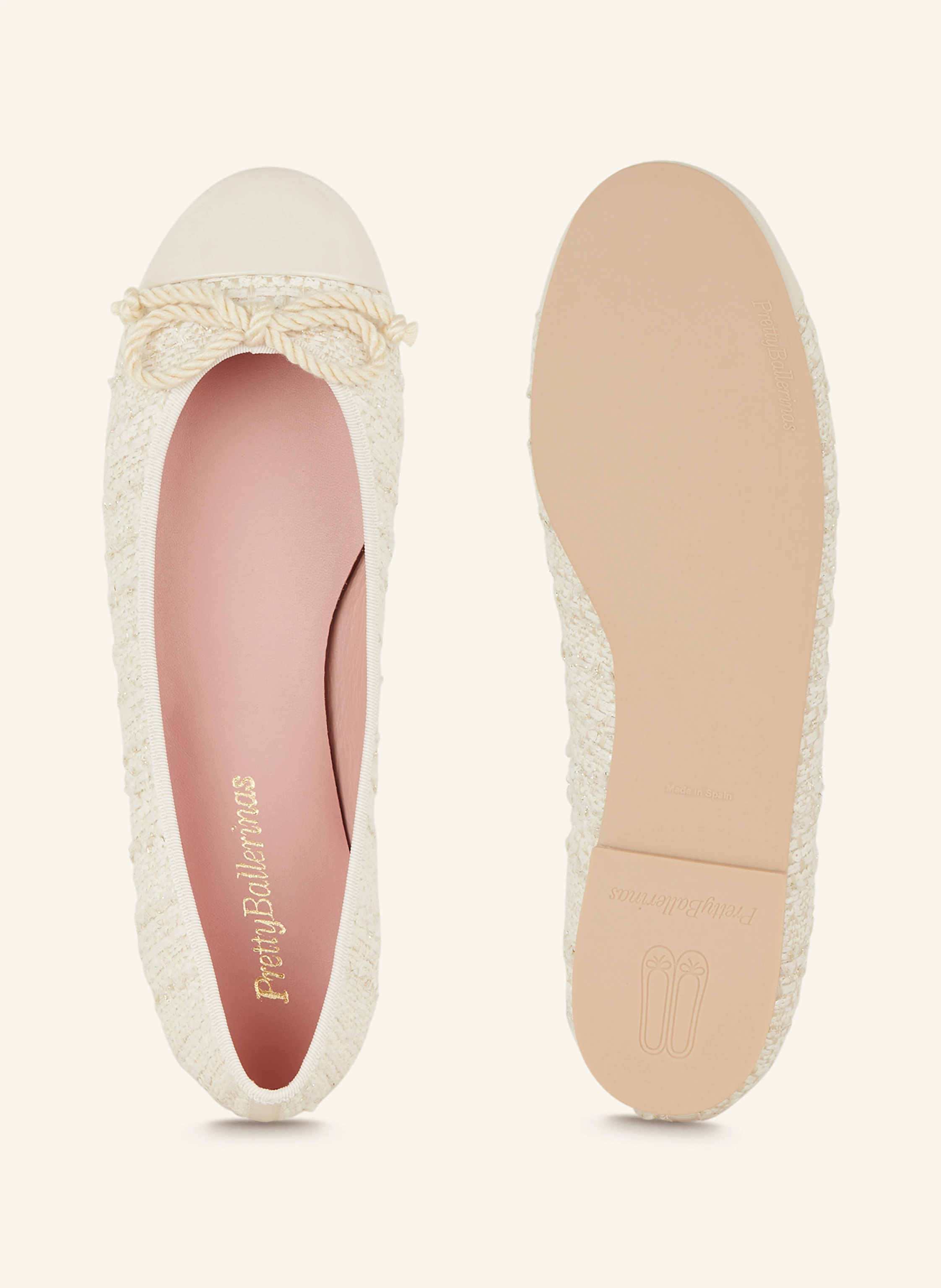Pretty Ballerinas Bouclé-Ballerinas SHADE MONAE mit Glitzergarn