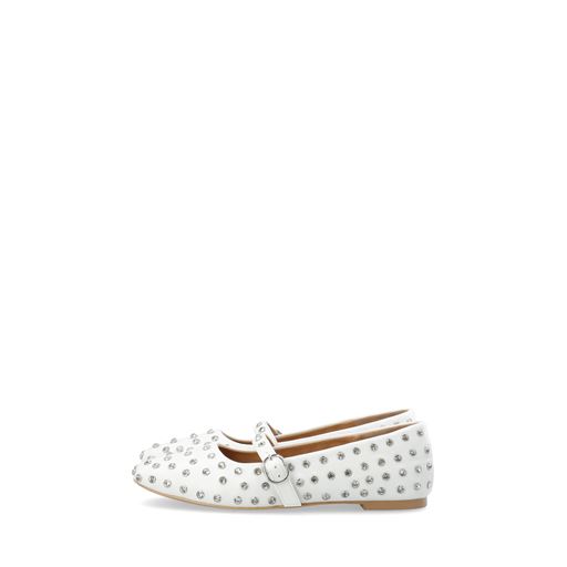 Bianco Fall Simili Mary Jane Ballerinasko, White, 41