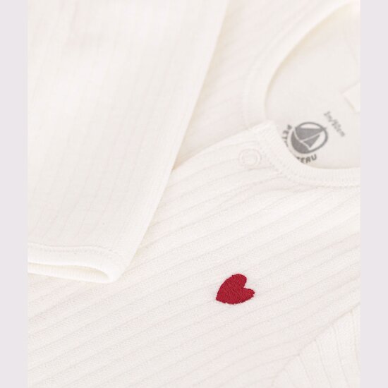 Bodypyjama unisexe en velours   Marshmallow        de               Petit Bateau