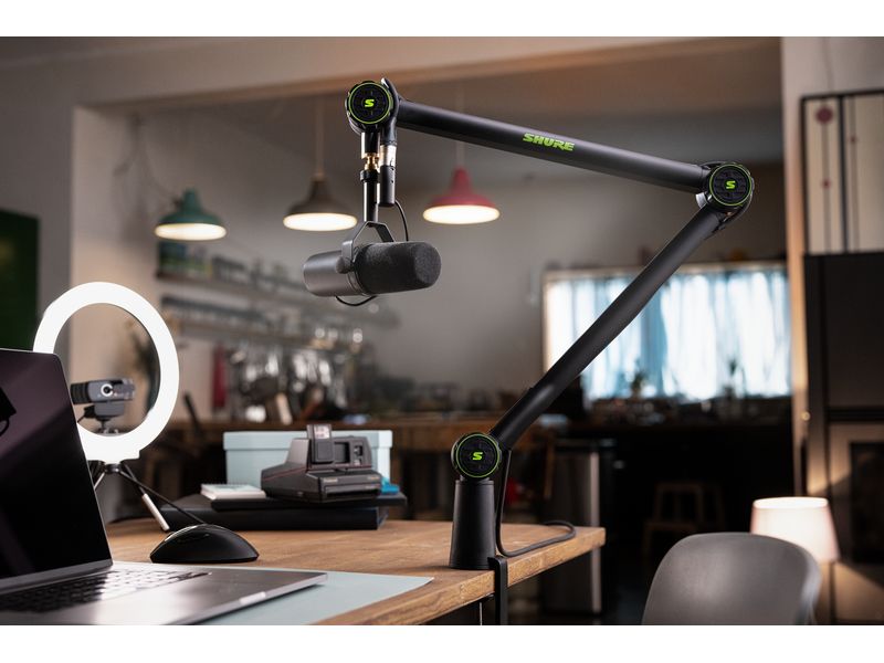 Gator Gelenkarmstativ Shure Deluxe für Tischmikrofone Podcast-Boom-Gelenkmikrofonständer