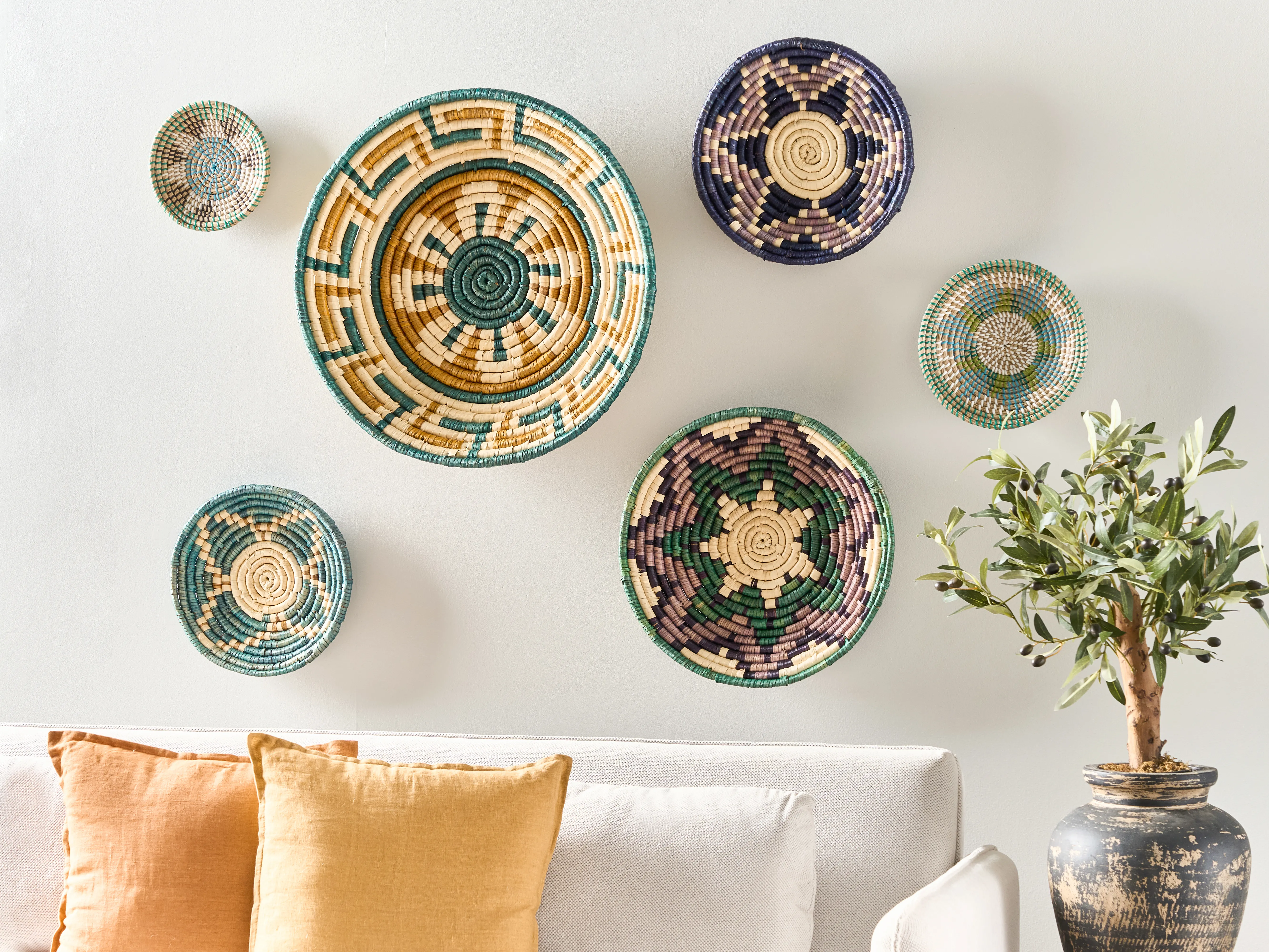 Set van hangende decoraties NAMDINH Zeegras 56/42/34/30/25/20 cm Meerkleurig