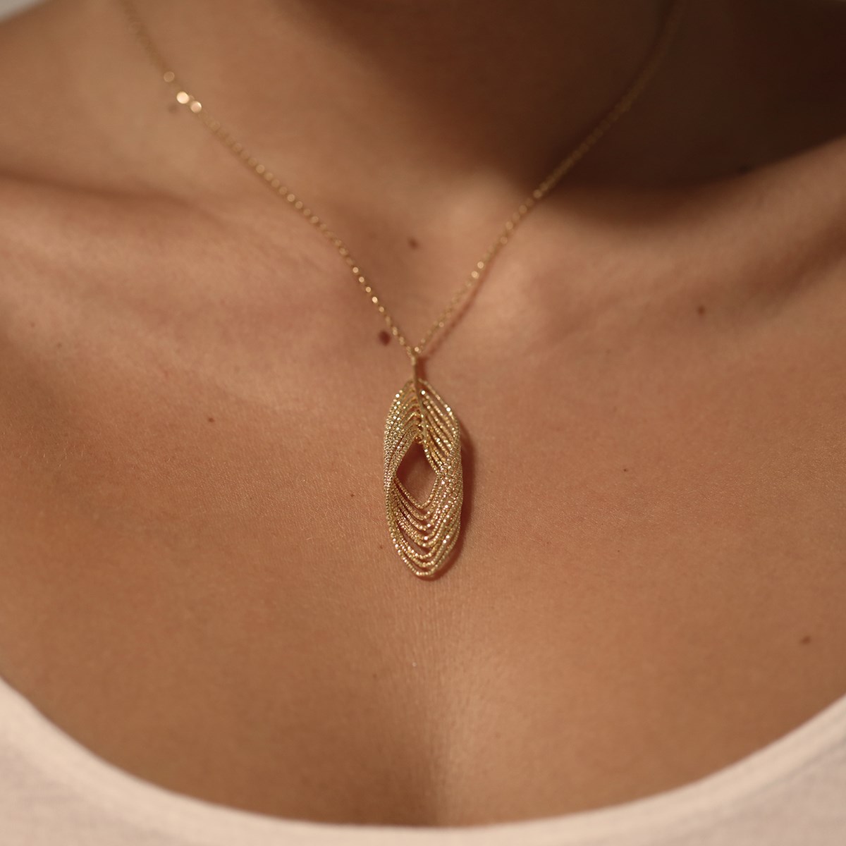 Collier Argent Diamanté Rhodié Allégro
