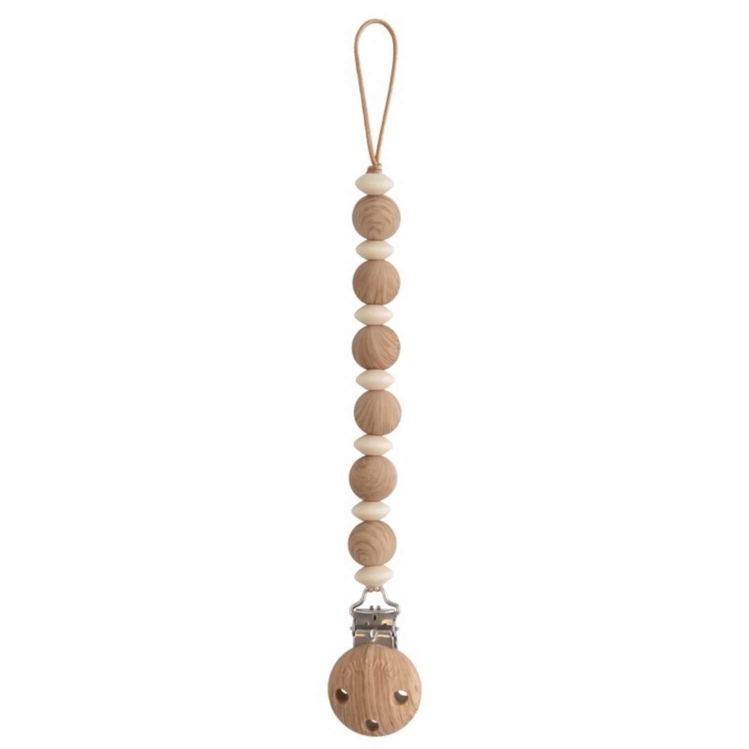 Mushie | Speenketting Luna | Faux Wood
