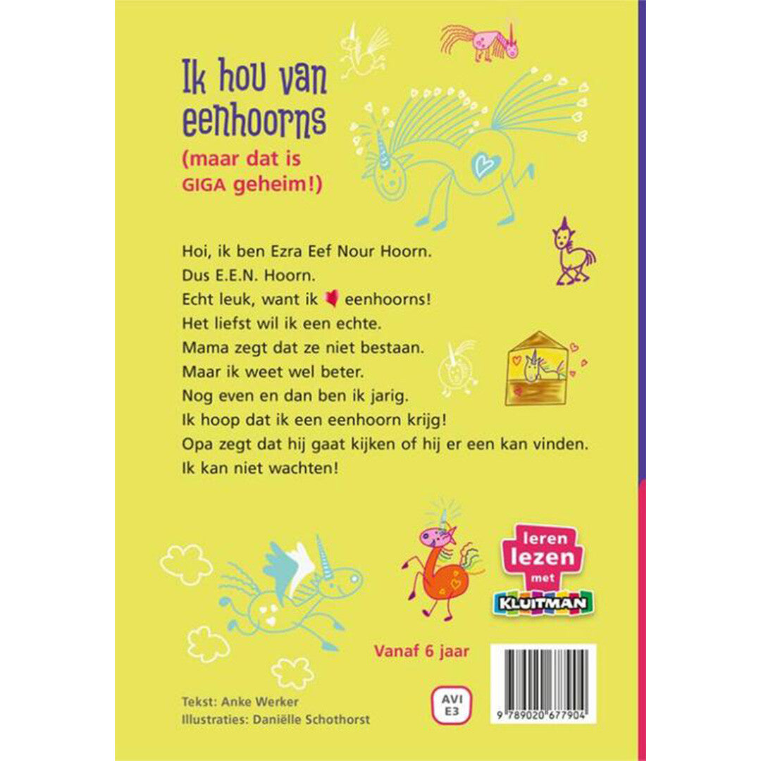 Uitgeverij kluitman ik hou van eenhoorns - avi e3
