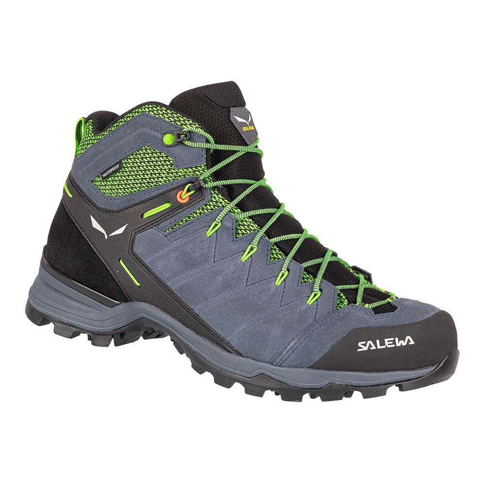 Salewa ALP MATE MID WP - Chaussures randonné Homme ombre blue/pale frog