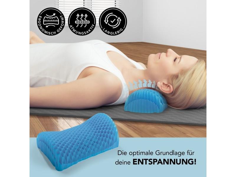 MAXXmee Gelkissen 27 x 16.5 x 8.5 cm, Schwarz Entspannungskissen mit Wabenstruktur