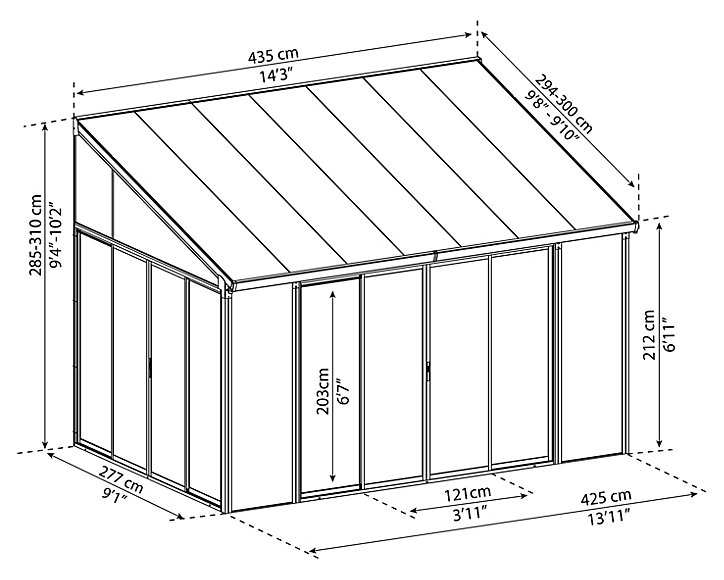 Véranda Canopia SanRemo 2.77 x 4.25m Blanche