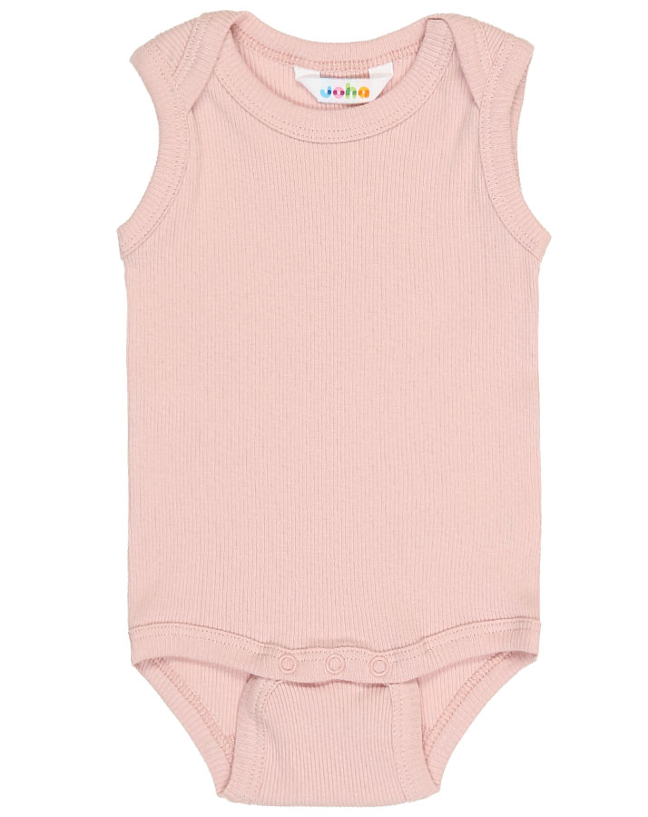 Träger-Body 602 COTTON RIB in pastell rosa