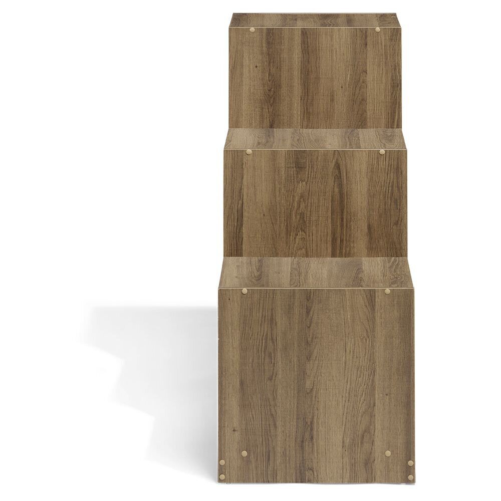 Structure pour bac de rangement 6 cases bois marron