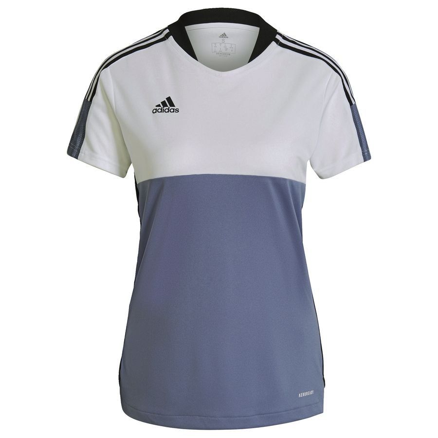 adidas T-shirt d'Entraînement Tiro Blocking - Blanc/Violet Femme