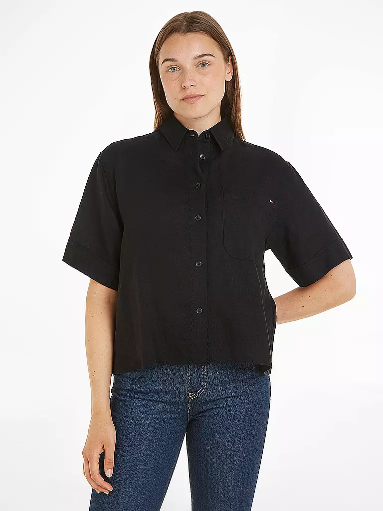 TOMMY HILFIGER Bluse schwarz