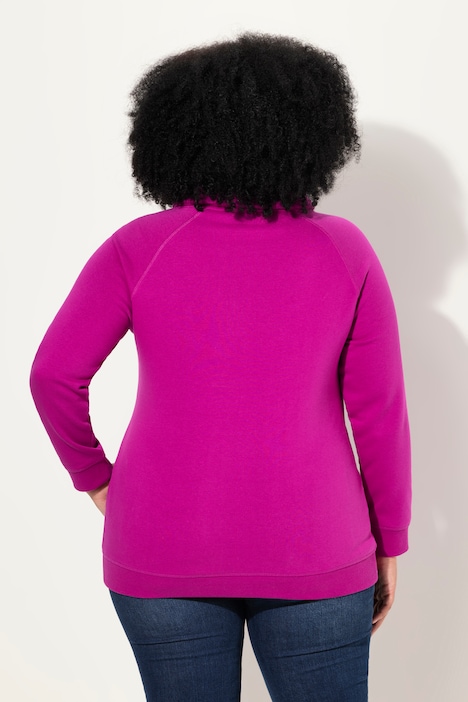 Sweatshirt, weiter Stehkragen, Taschen, Raglan-Langarm