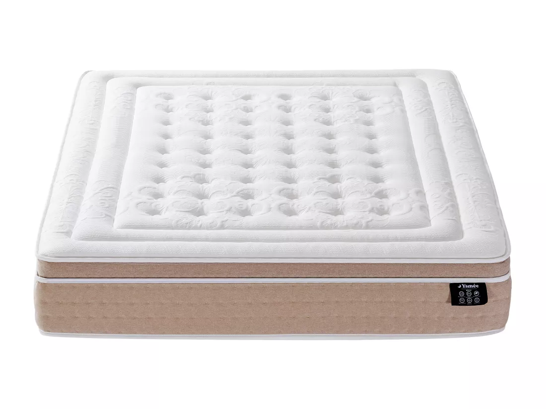 Matelas 140 x 200 cm hybride ressorts ensachés 7 zones et gel à mémoire de forme rafraichissant ép.30cm - NAZILI de YSMÉE