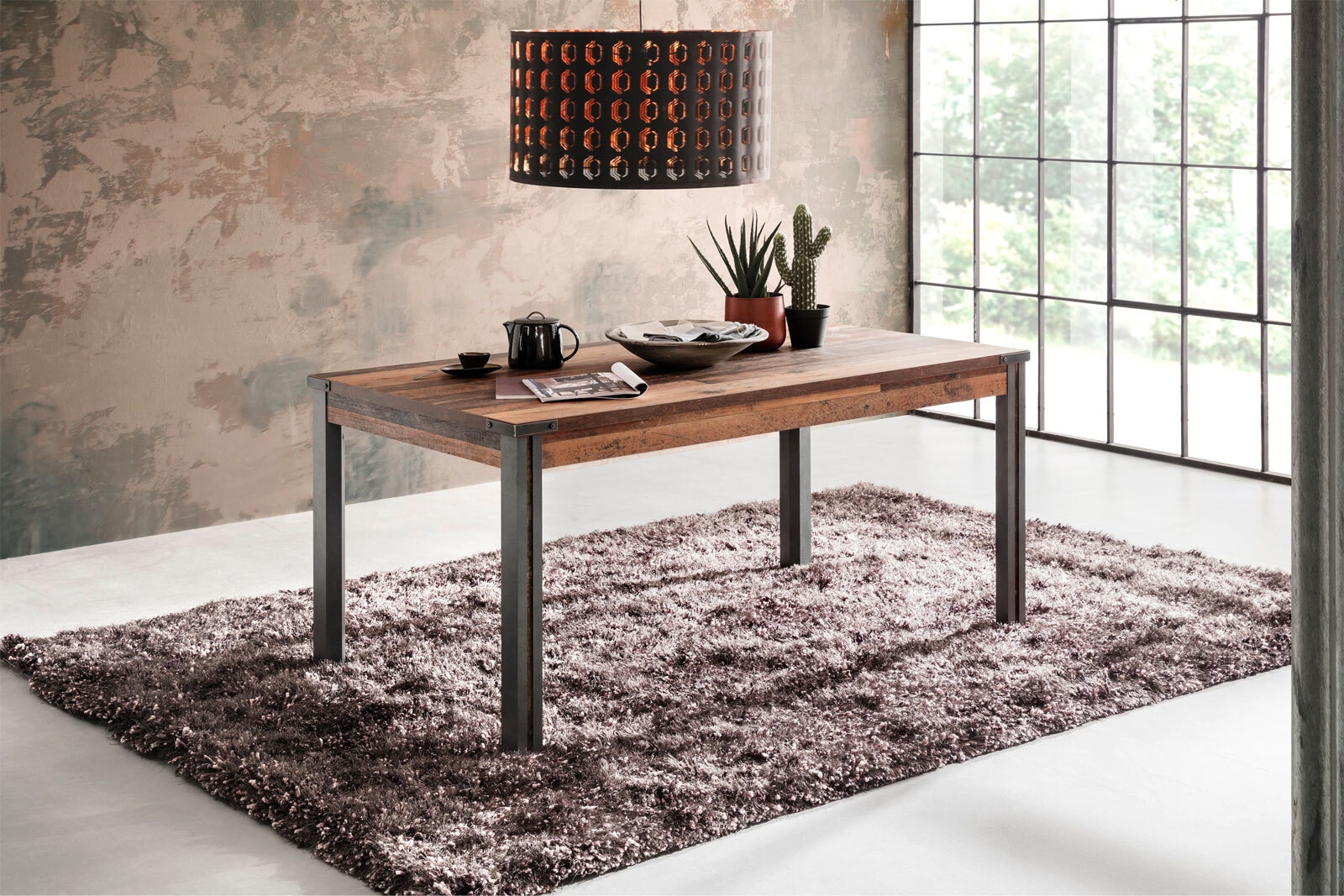 Esstisch Prime Grau/Braun 160 x 77 x 90 cm