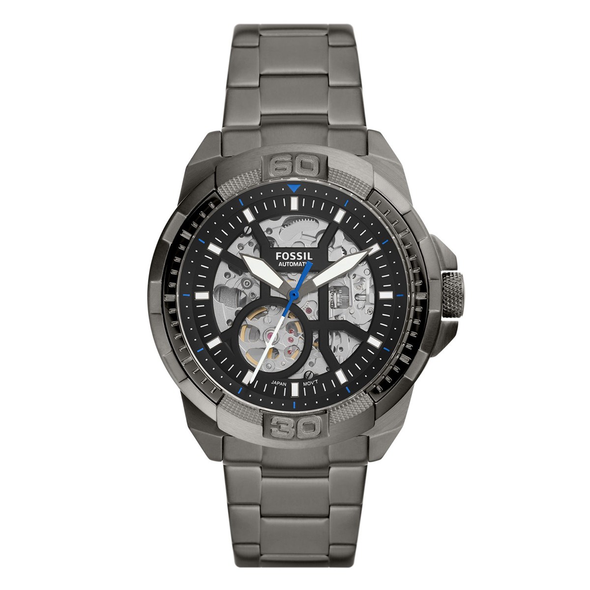 Montre automatique Fossil Bronson acier anthracite