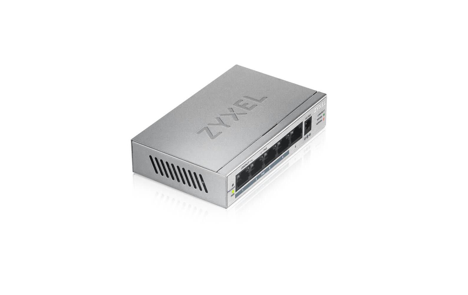 PoE+ Switch GS1005HP 5 PortUnmanaged Gigabit-Switch mit PoE