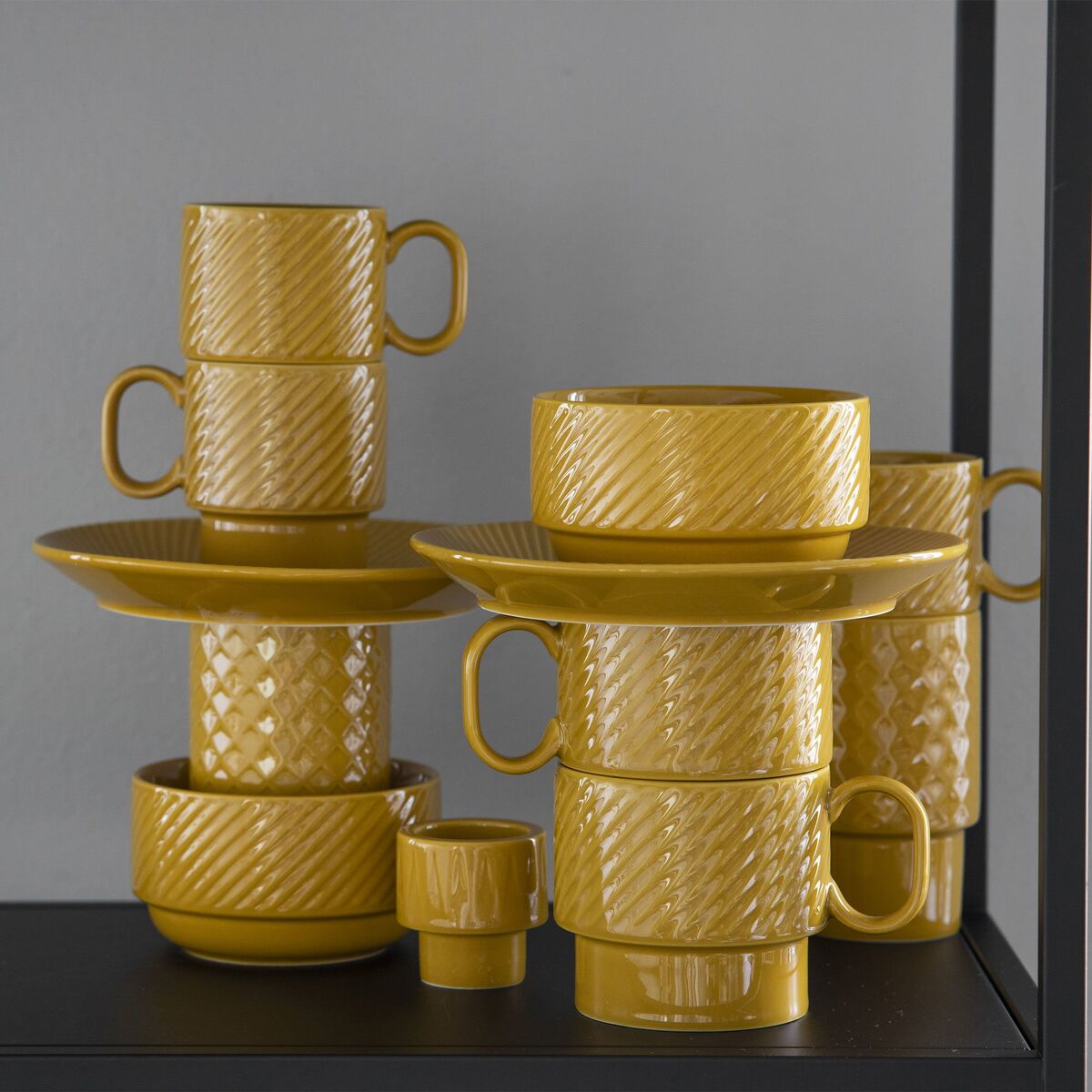 Coffee & More kaffekrus 2-pack, gul