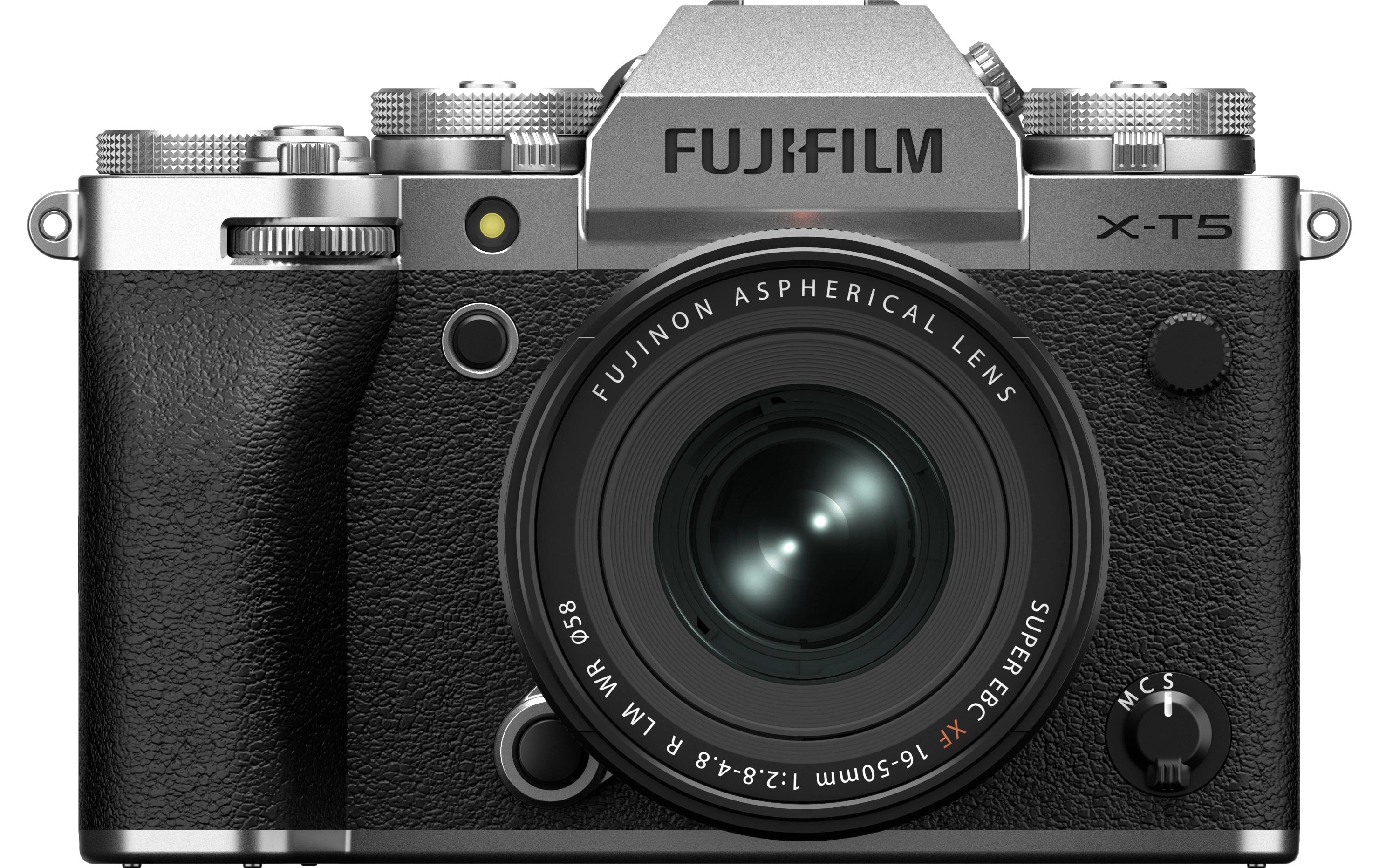 Fotokamera X-T5 Kit XF 16-50mm Silber<br>Spiegellose Systemkamera mit 40.2 Megapixel-Sensor und integriertem Fünf-Achsen-Bildstabilisator inkl. Objektiv