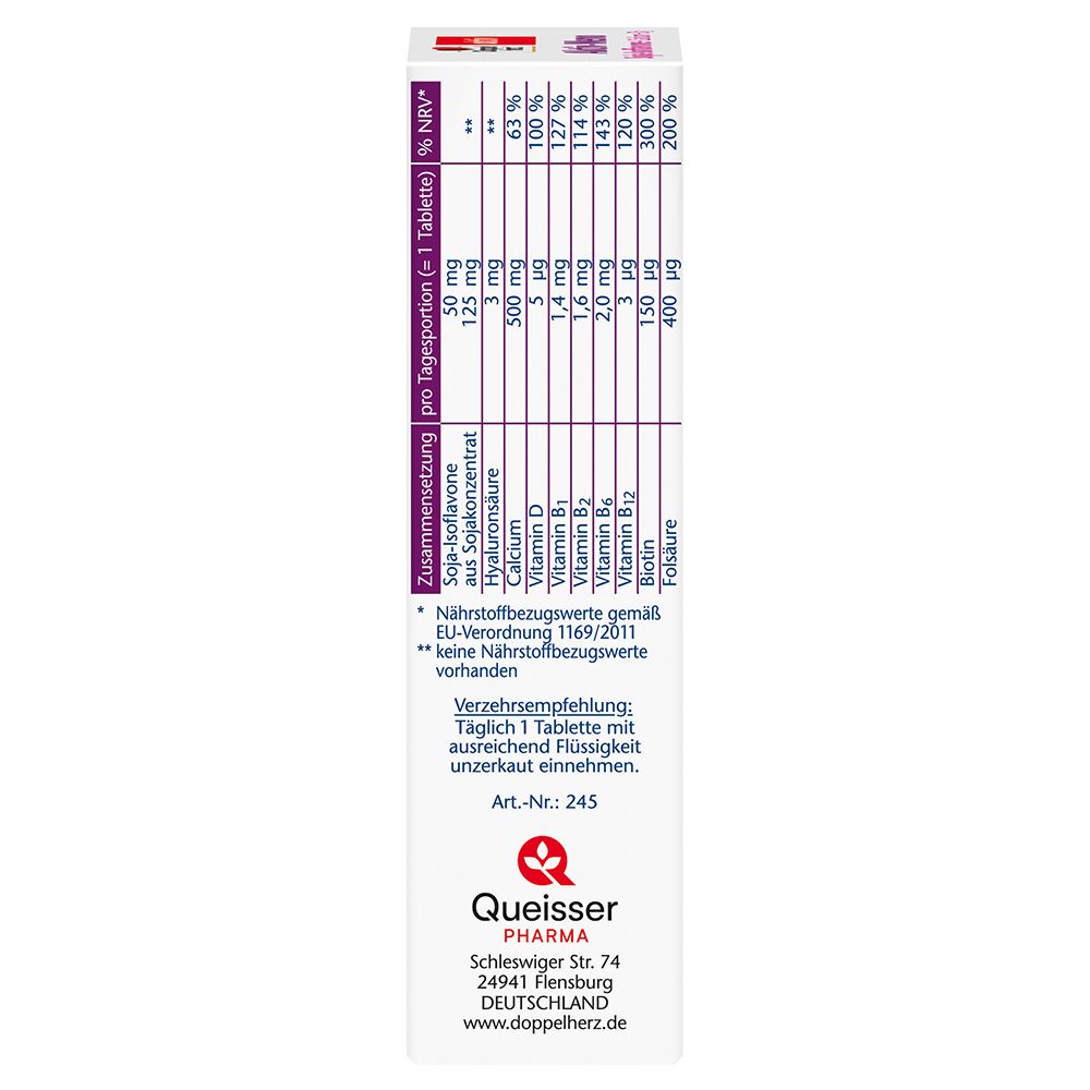 Doppelherz® aktiv Aktiv-Meno Soja-Isoflavone + Calcium + D3 Tabletten