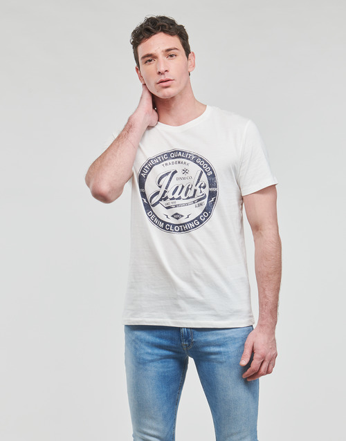 Jack & Jones - JJEJEANS TEE SS O-NECK - Ecru