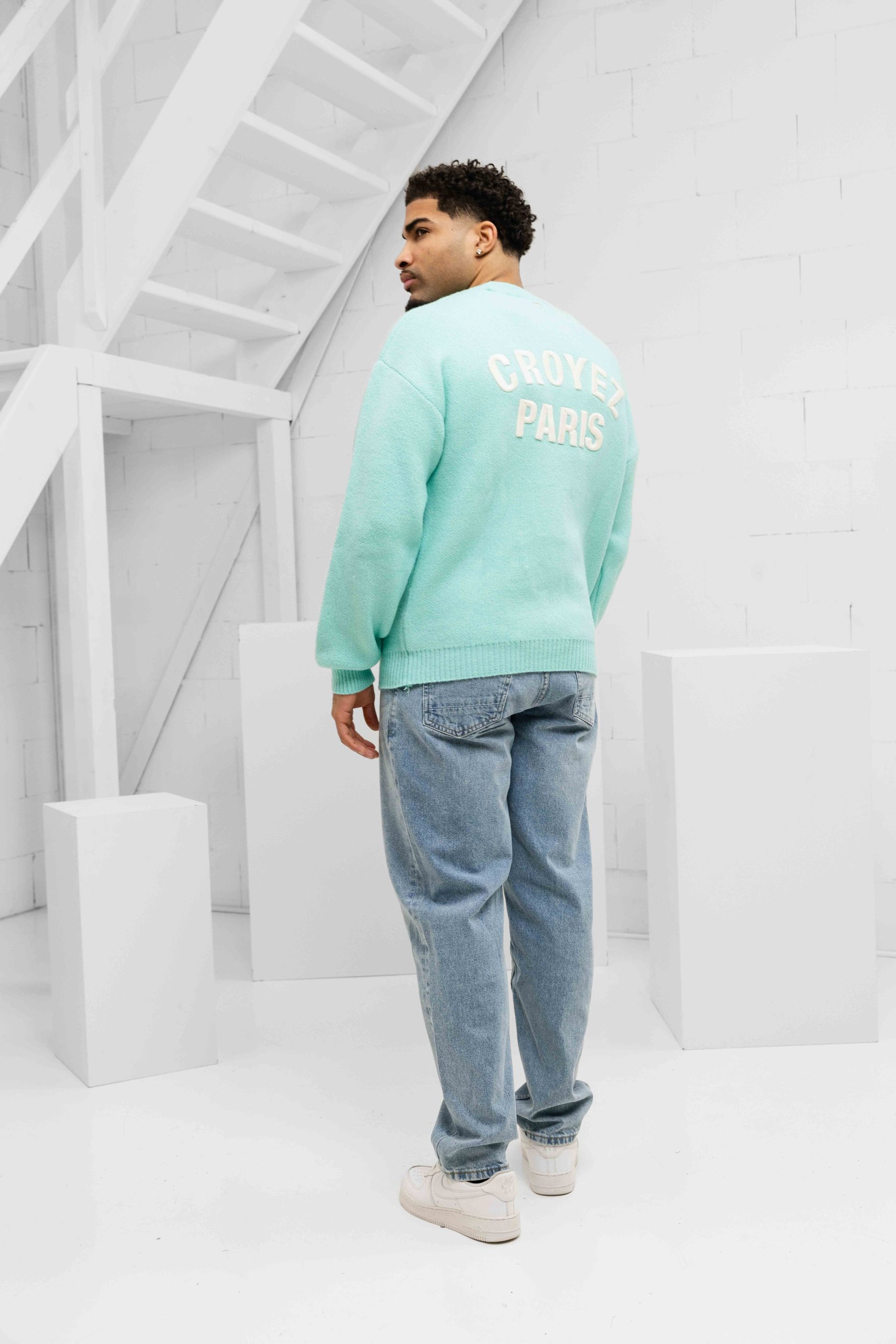 Croyez Paris Knit Sweater Heren Mint