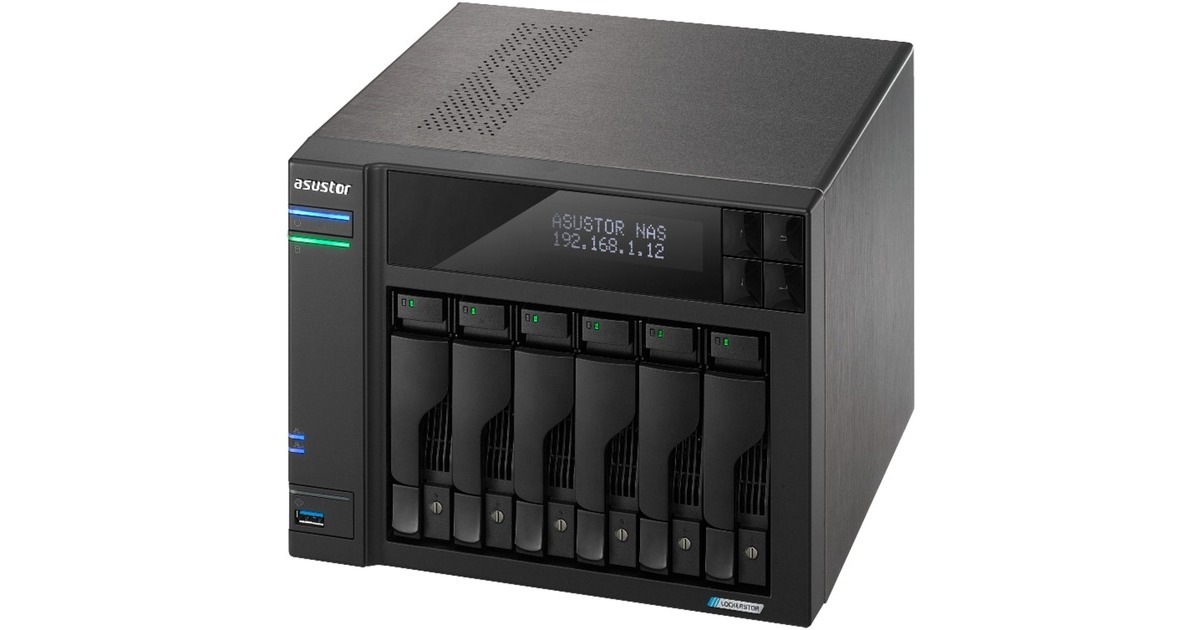 AsustorLockerstor 6 AS6706T nas  (Zwart)