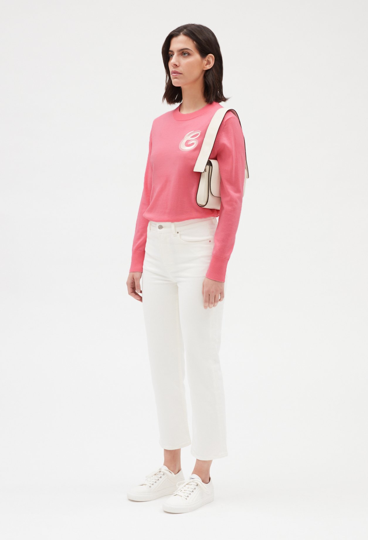Pull en maille rose