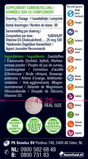 Lucovitaal Vitamine D3 25mcg Kauwtabletten 90KTB