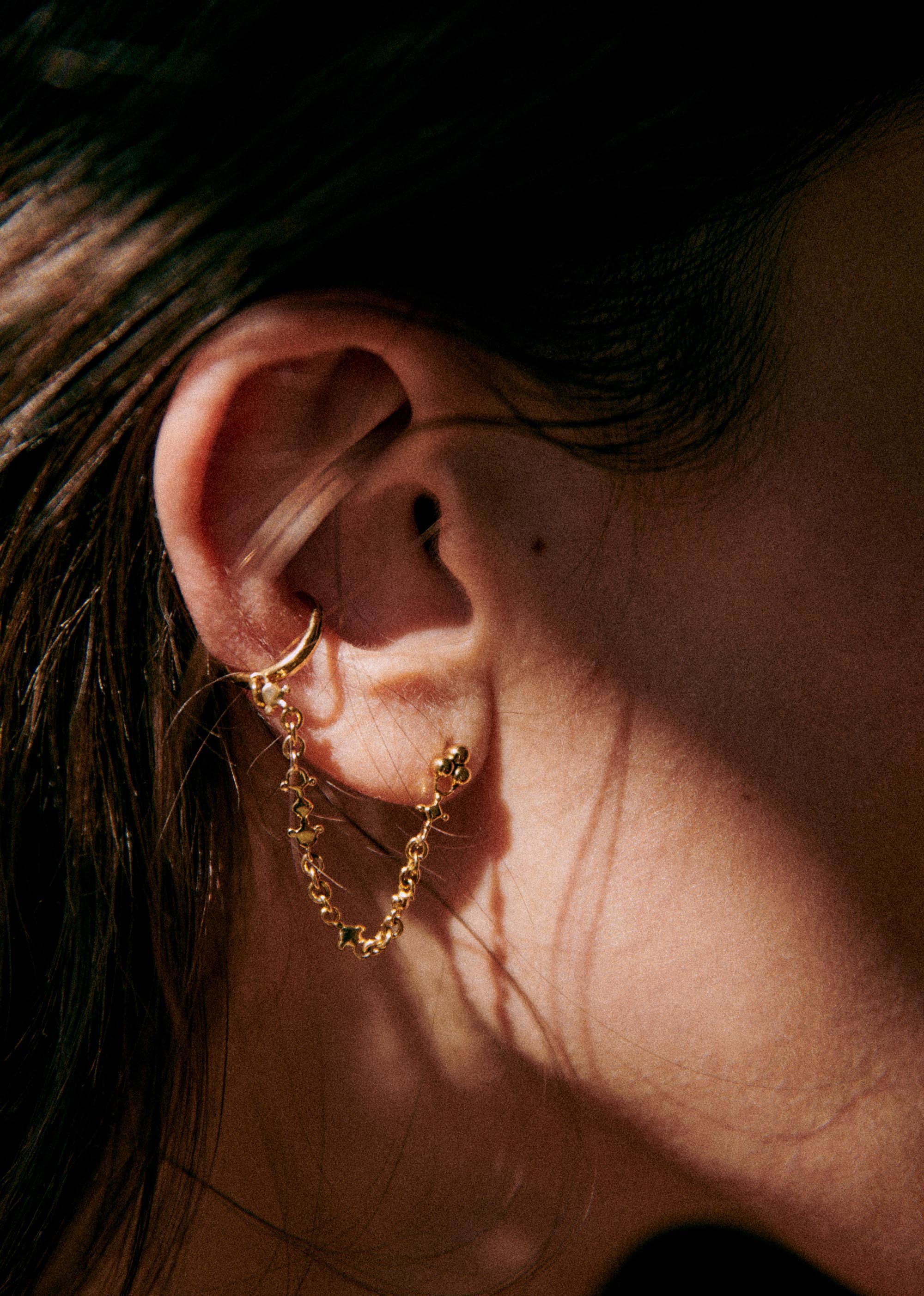Ear Cuff Chaîne Valentine - Doré - E-SHOP/BIJOUX Boucles d'Oreilles 5905785