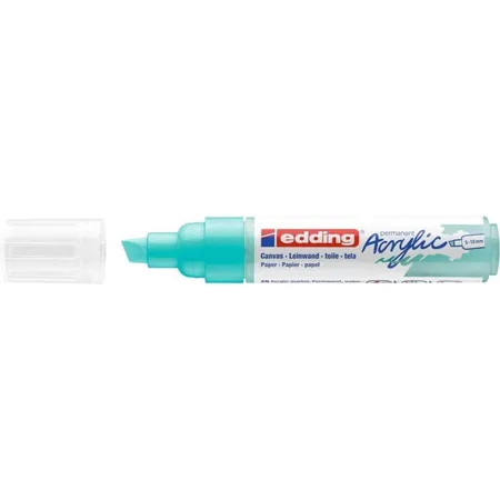 edding 5000 Acrylmarker breit - türkis - 1 Acrylstift wasserfest - breite Keilspitze 5-10 mm
