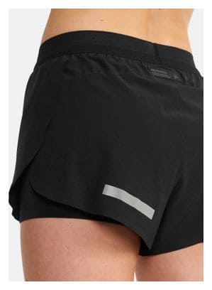 Short Craft Pro Hypervent Split Noir Femme