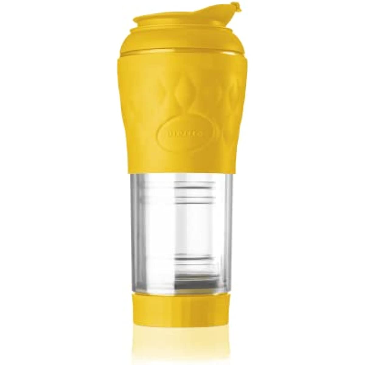 Cafeteira Port&aacute;til Pressca 350 ml, com isolamento t&eacute;rmico. Filtro reutiliz&aacute;vel de inox. Infusora de ch&aacute; manual. Livre de BPA. 22 cm de altura.