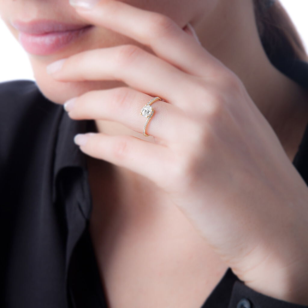Bague Loriane Or Blanc Aigue Marine Et Diamant
