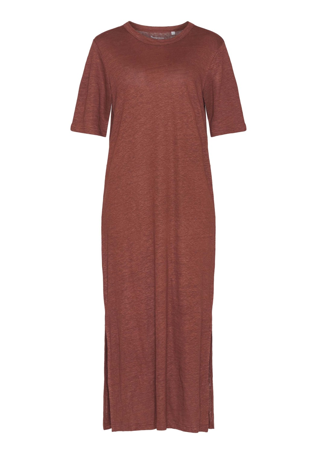 Knowledge Cotton Apparel T-Shirt-Kleid Linen SS T-Shirt Dress Tiramisu