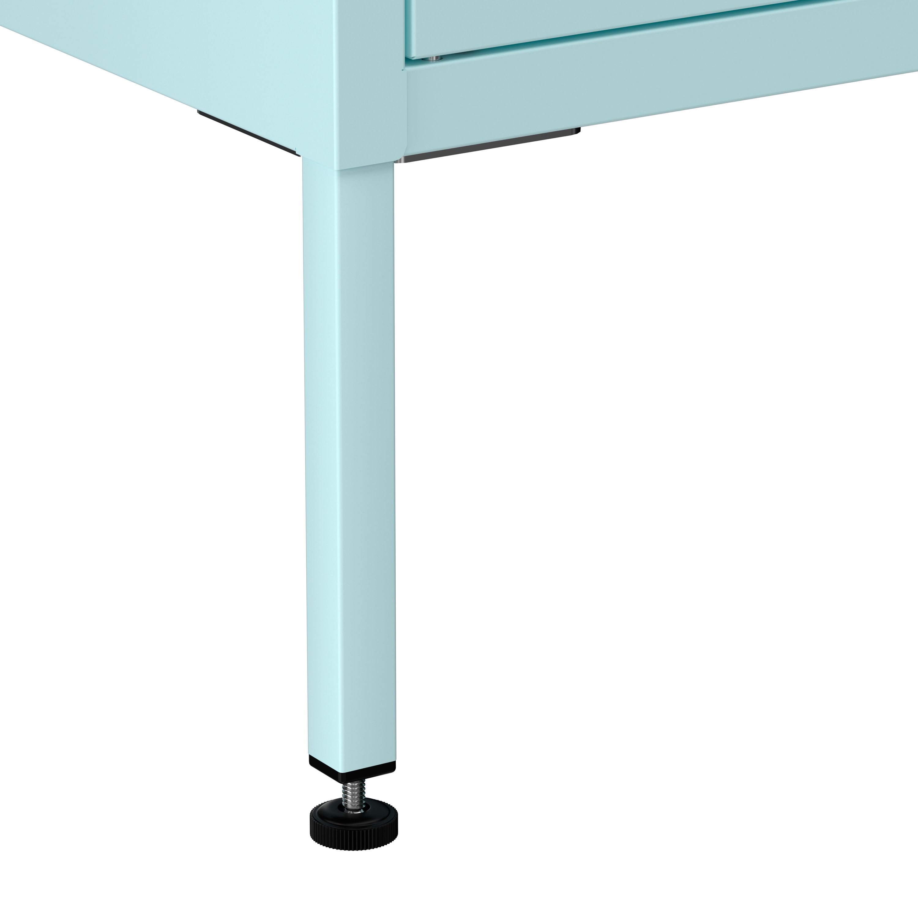 Kommode Metall KLAUS 3 Schubladen 42 x 101 cm mint