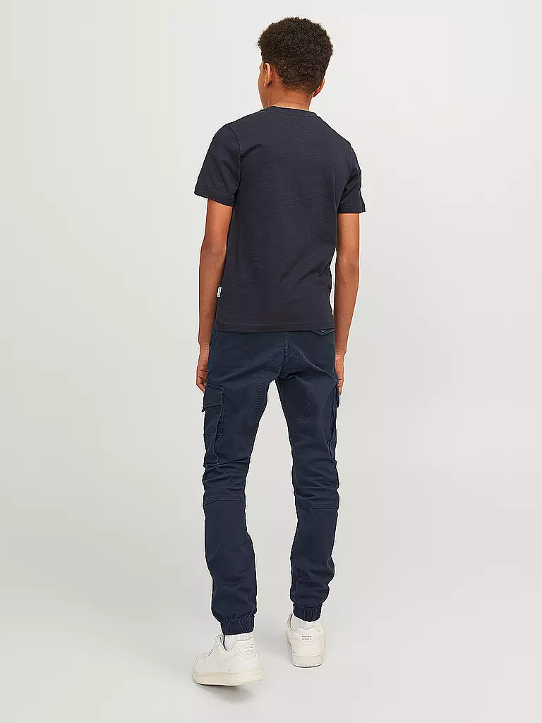 JACK & JONES Jungen Cargohose Slim Fit JJIPAUL blau