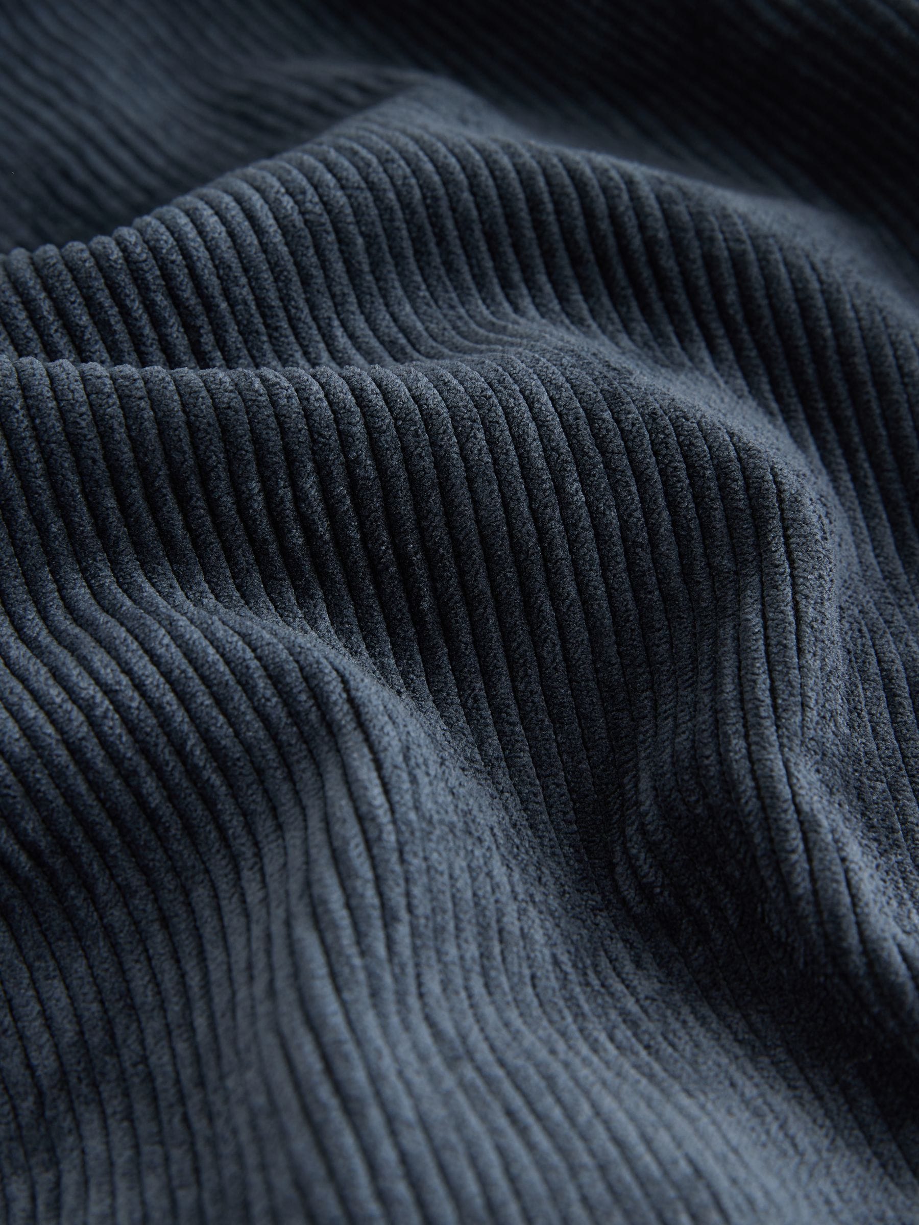 Donkerblauw - Corduroy broek met wijde pijpen