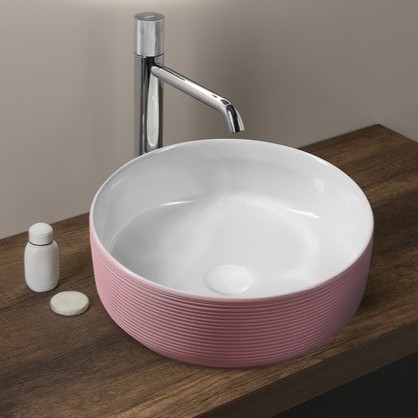 Sapho Ardea waskom keramiek Ø41x15cm roze