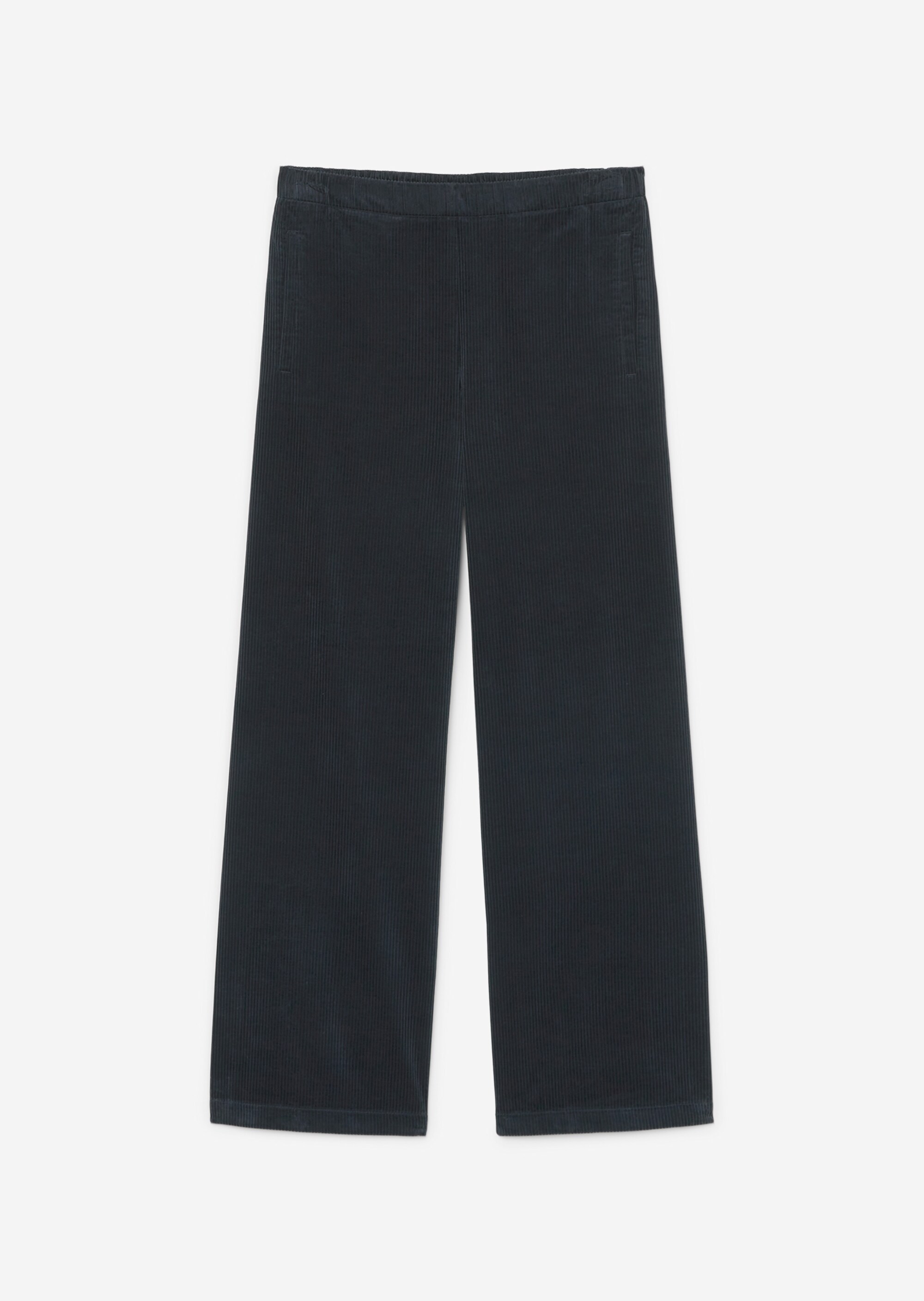 Cordhose straight mit teil-elastischem Bund